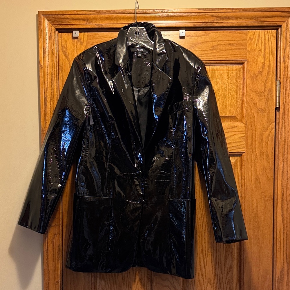 Glossy Black Blazer